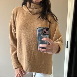 Aerie Cozy Tan Turtleneck Sweater